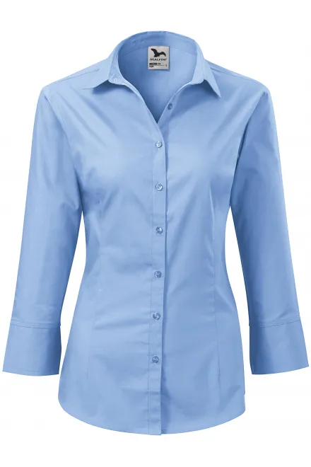 Blusa de mujer con mangas largas - cielo azul, M