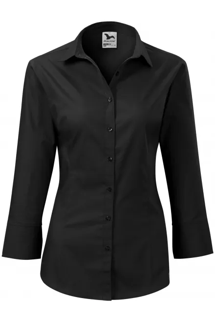 Blusa de mujer con mangas largas - negro, M