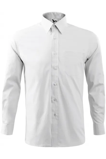 Camisa de hombre con mangas largas - blanco, 3XL