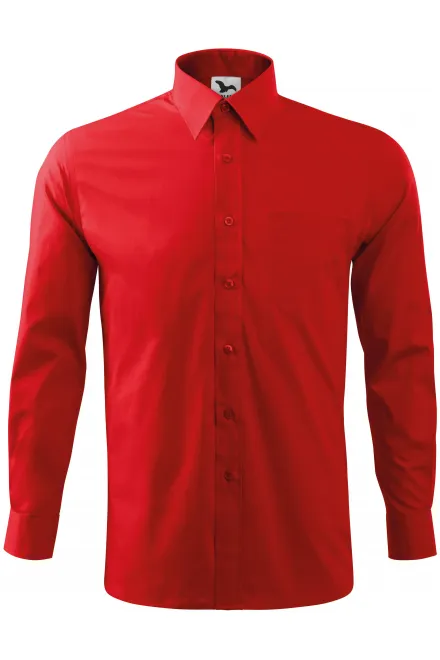 Camisa de hombre con mangas largas - rojo, 3XL