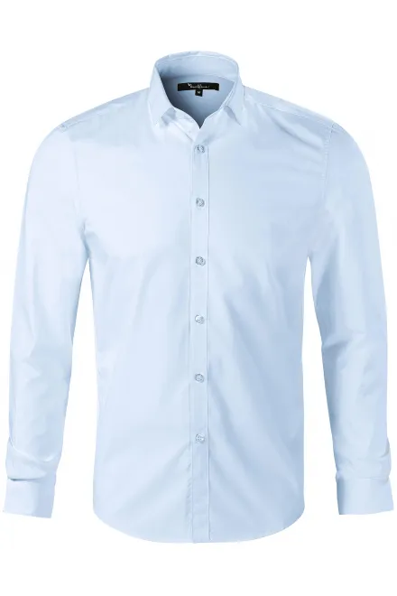 Camisa de hombre de manga larga Slim fit - azul claro, L