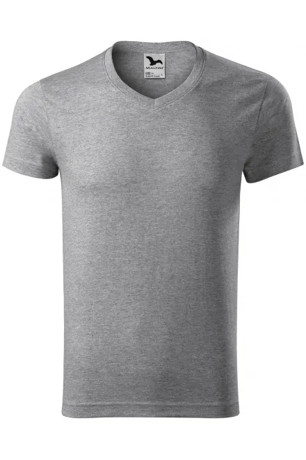 Camiseta ajustada para hombre - mármol gris oscuro, M