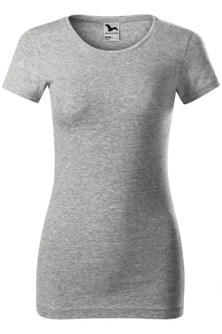 Camiseta ajustada para mujer - mármol gris oscuro, M