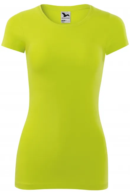 Camiseta ajustada para mujer - verde lima, M