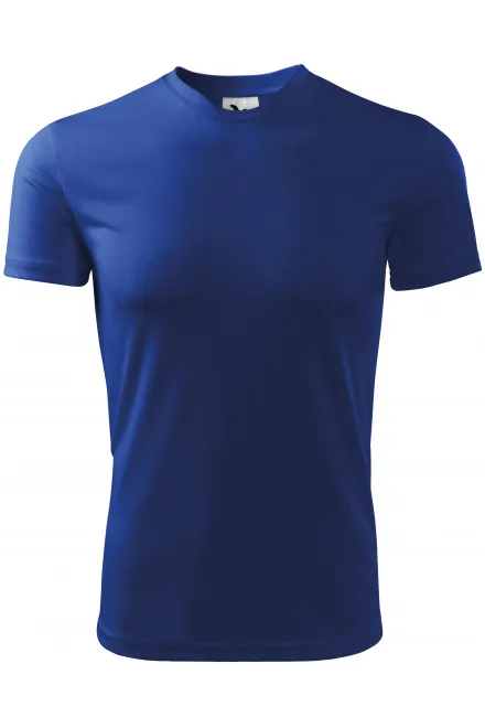 Camiseta con escote asimétrico - azul real, L