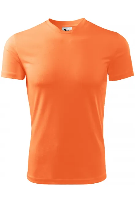 Camiseta con escote asimétrico - mandarina neón, L