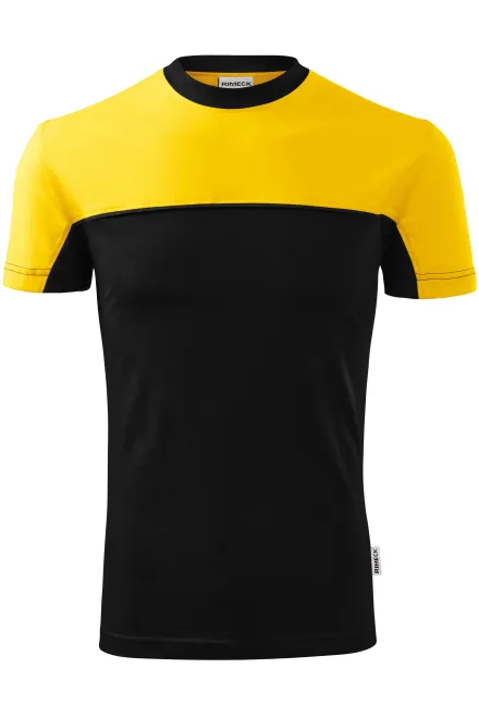 Camiseta de algodón bicolor - amarillo, 2XL