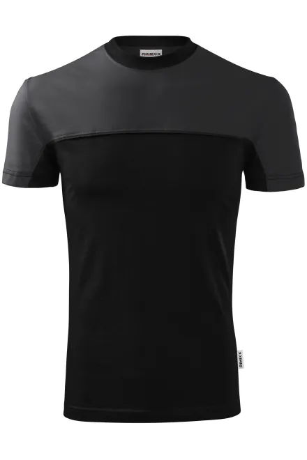 Camiseta de algodón bicolor - gris ébano, 2XL