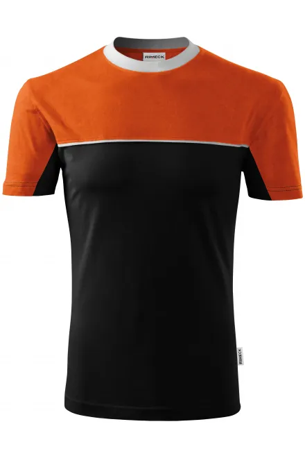 Camiseta de algodón bicolor - naranja, 2XL