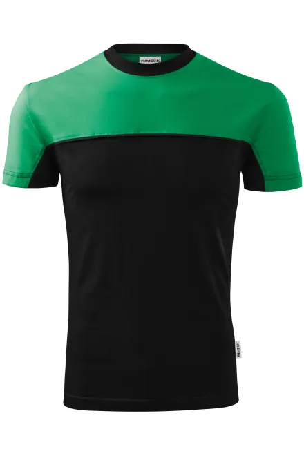 Camiseta de algodón bicolor - pasto verde, 2XL