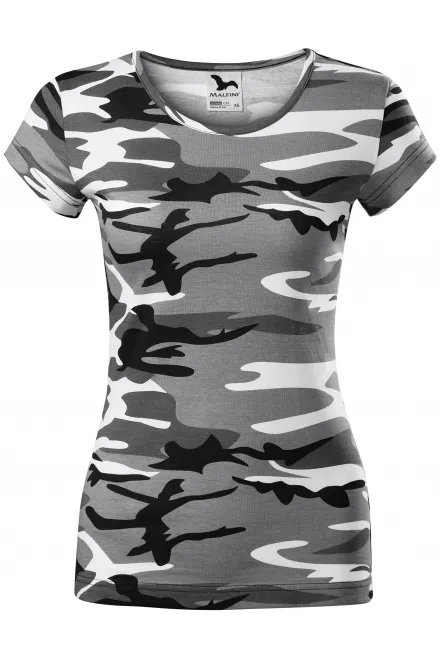 Camiseta de camuflaje para mujer - camuflaje gris, L