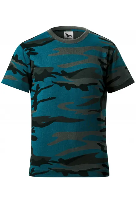 Camiseta de camuflaje para niños - camuflaje azul, 134 cm / 8 años