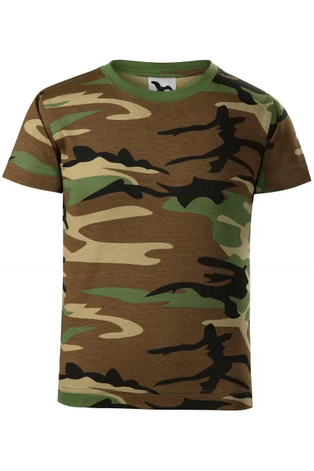 Camiseta de camuflaje para niños - camuflaje marrón, 134 cm / 8 años