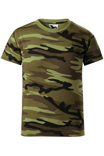 Camiseta de camuflaje para niños - camuflaje verde, 134 cm / 8 años