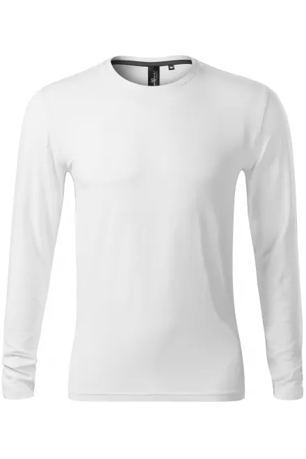 Camiseta de hombre ajustada con mangas largas. - blanco, M