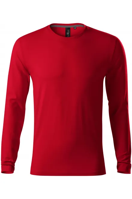 Camiseta de hombre ajustada con mangas largas. - formula red, M