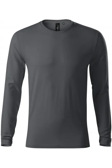 Camiseta de hombre ajustada con mangas largas. - gris claro, M