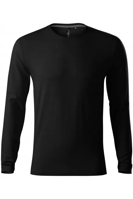 Camiseta de hombre ajustada con mangas largas. - negro, M