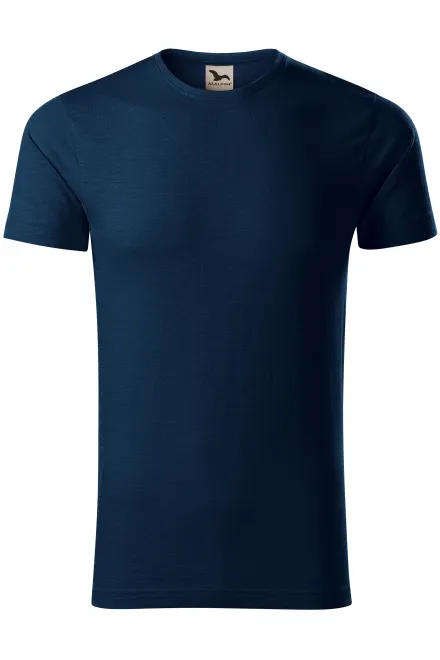 Camiseta de hombre, algodón orgánico texturizado - azul oscuro, M