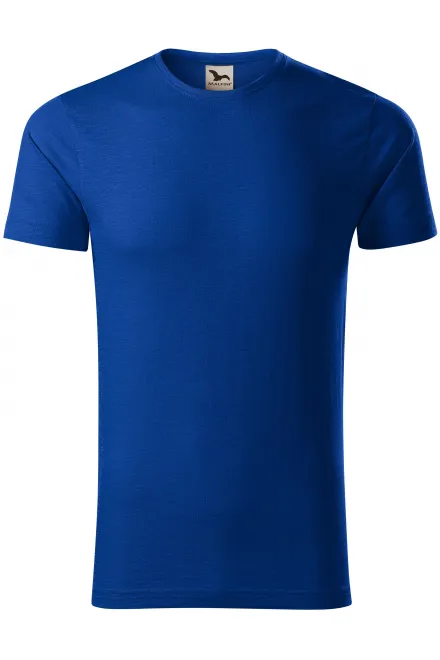 Camiseta de hombre, algodón orgánico texturizado - azul real, M