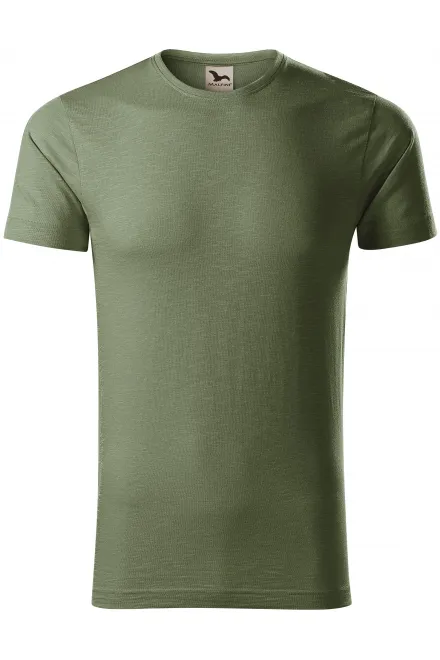 Camiseta de hombre, algodón orgánico texturizado - caqui, M