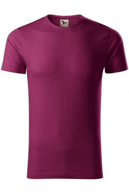 Camiseta de hombre, algodón orgánico texturizado - fucsia, M