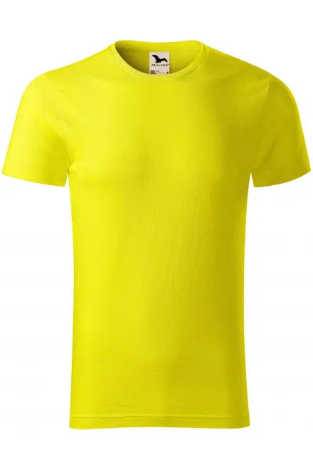 Camiseta de hombre, algodón orgánico texturizado - limón amarillo, M