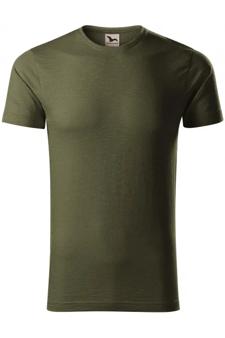 Camiseta de hombre, algodón orgánico texturizado - military, M