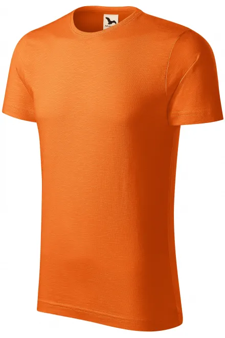Camiseta de hombre, algodón orgánico texturizado, naranja