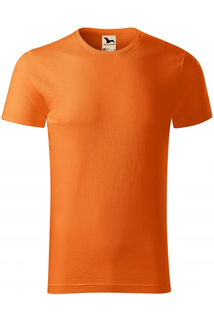 Camiseta de hombre, algodón orgánico texturizado - naranja, M