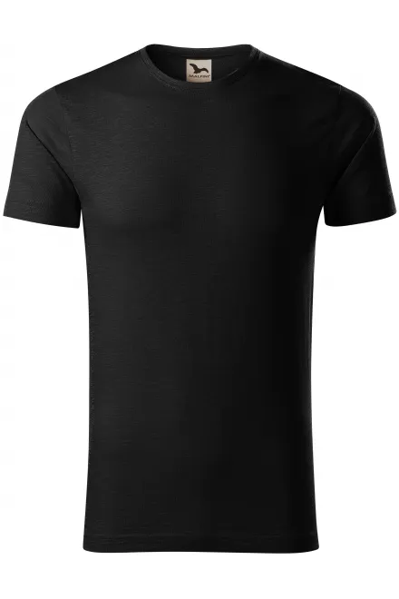 Camiseta de hombre, algodón orgánico texturizado - negro, M