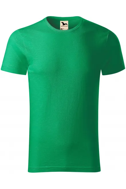 Camiseta de hombre, algodón orgánico texturizado - pasto verde, M