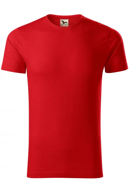 Camiseta de hombre, algodón orgánico texturizado - rojo, M