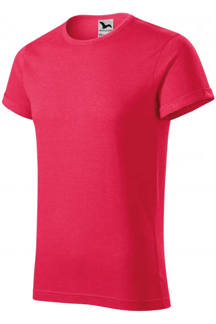 Camiseta de hombre con mangas enrolladas, mármol rojo