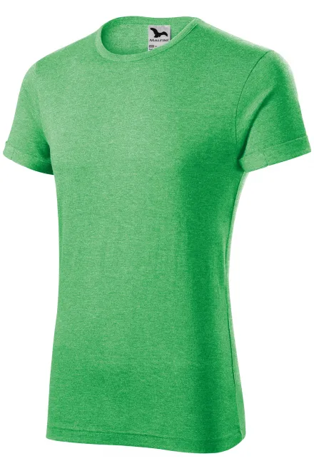 Camiseta de hombre con mangas enrolladas, mármol verde