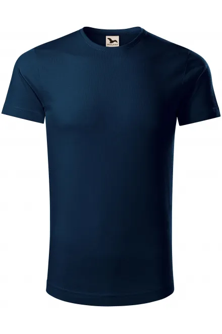 Camiseta de hombre de algodón orgánico - azul oscuro, L