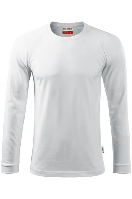 Camiseta de hombre de manga larga en contraste - blanco, L