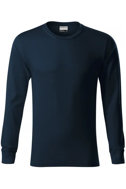 Camiseta de manga larga duradera para hombre - azul oscuro, XL