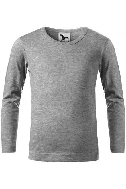 Camiseta de manga larga para niños - mármol gris oscuro, 158 cm / 12 años