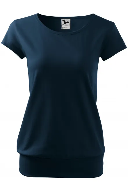 Camiseta de moda para mujer - azul oscuro, XL