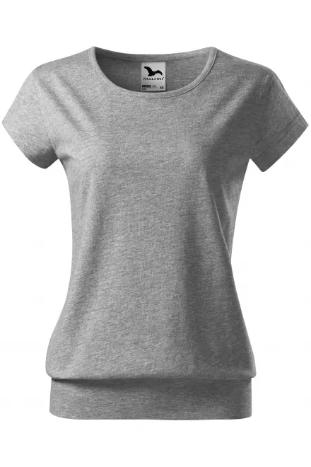 Camiseta de moda para mujer - mármol gris oscuro, XL