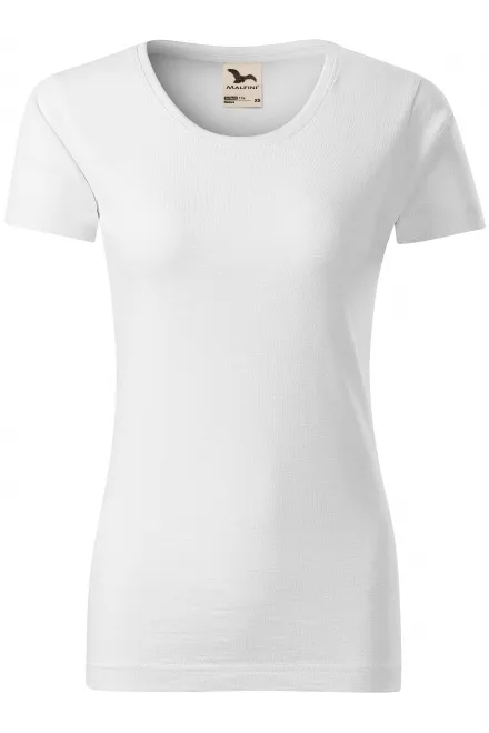 Camiseta de mujer, algodón orgánico texturizado - blanco, M