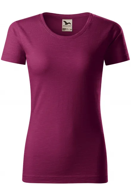 Camiseta de mujer, algodón orgánico texturizado - fucsia, M