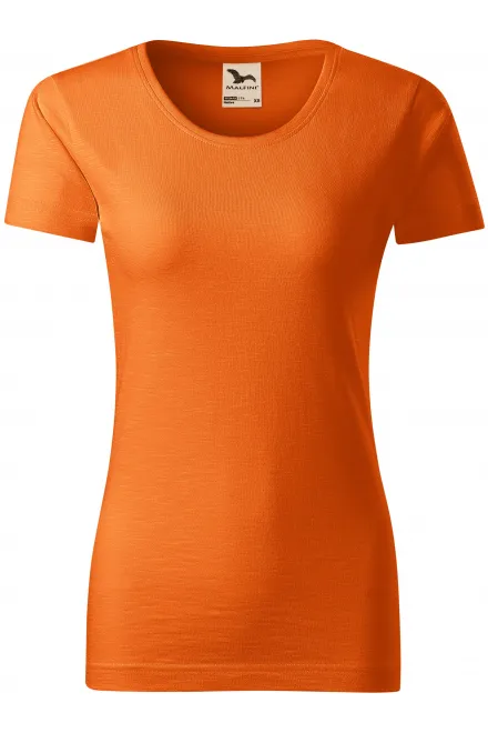Camiseta de mujer, algodón orgánico texturizado - naranja, M