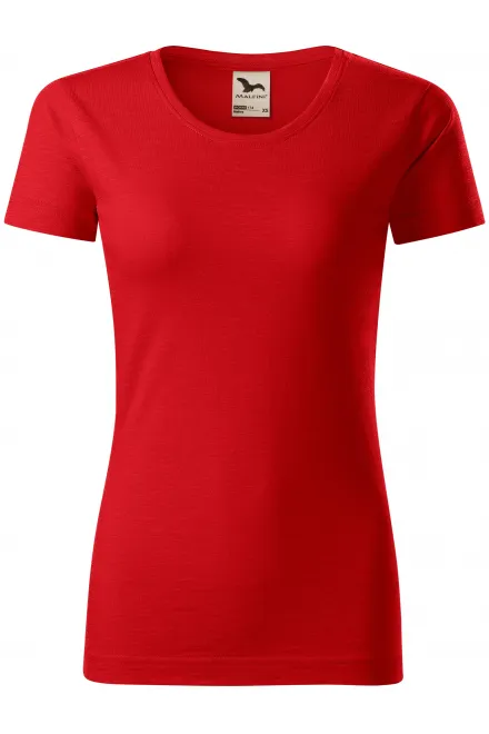 Camiseta de mujer, algodón orgánico texturizado - rojo, M