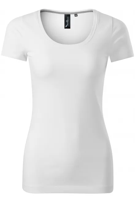 Camiseta de mujer con costuras decorativas - blanco, XS