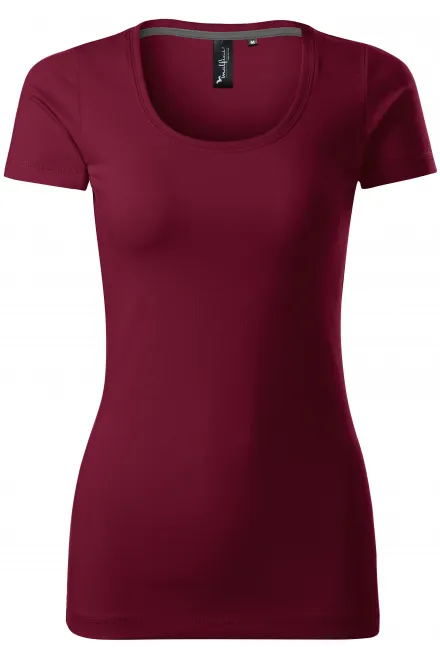 Camiseta de mujer con costuras decorativas - garnet, XS