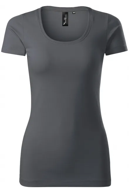 Camiseta de mujer con costuras decorativas - gris claro, XS