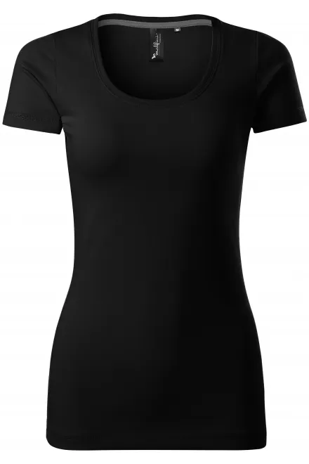 Camiseta de mujer con costuras decorativas - negro, XS