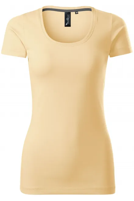 Camiseta de mujer con costuras decorativas - vainilla, XS